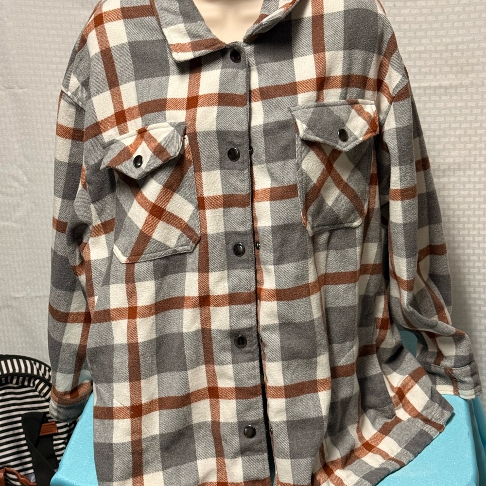 Plaid Button-Up Shirt